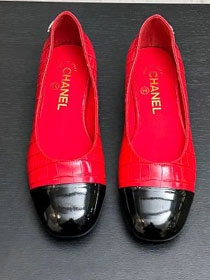 CC original crocodile calfskin  ballet flats CH00343