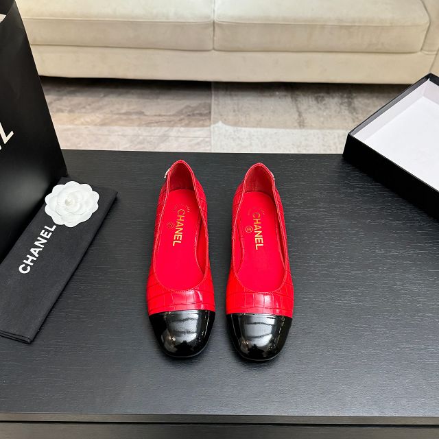 CC original crocodile calfskin  ballet flats CH00343