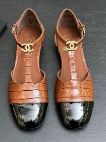 CC original crocodile calfskin sandals CH00345