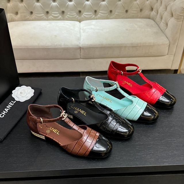 CC original crocodile calfskin sandals CH00345