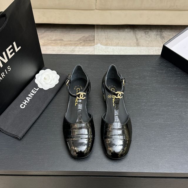 CC original crocodile calfskin sandals CH00345