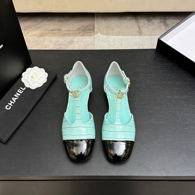 CC original crocodile calfskin sandals CH00345