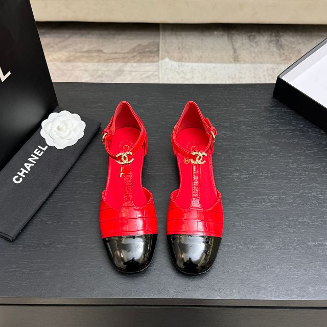 CC original crocodile calfskin sandals CH00345