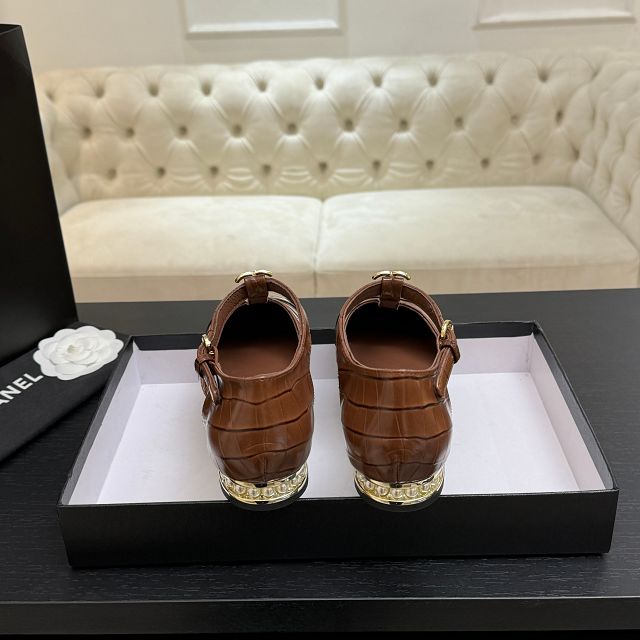 CC original crocodile calfskin sandals CH00345