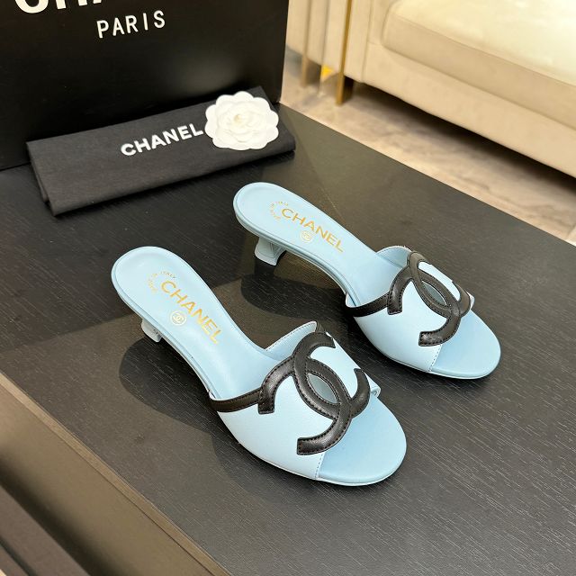 CC original lambskin 45mm mules CH00300