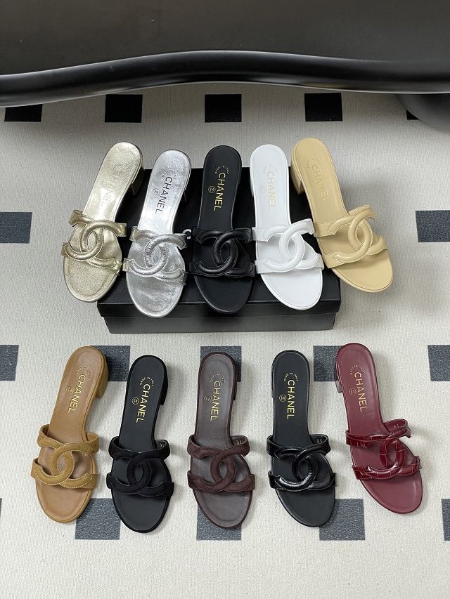 CC original lambskin 45mm mules CH00301