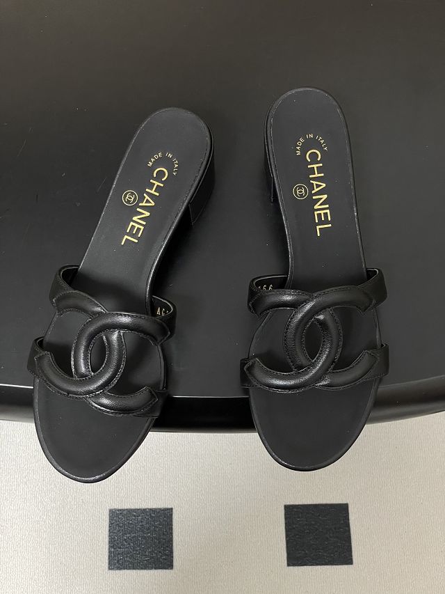 CC original lambskin 45mm mules CH00301