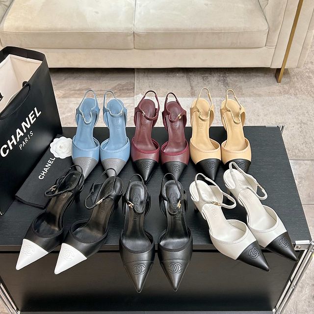 CC original lambskin 90mm slingbacks CH00320