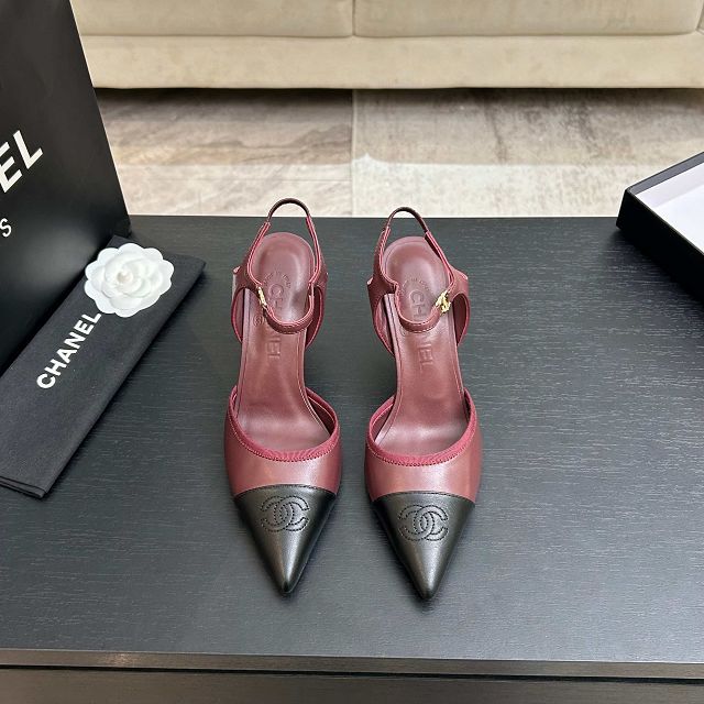 CC original lambskin 90mm slingbacks CH00320