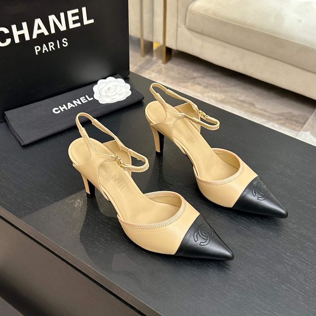 CC original lambskin 90mm slingbacks CH00320