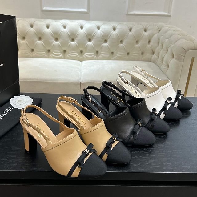 CC original lambskin 90mm slingbacks CH00340