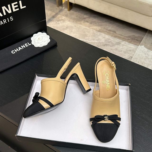 CC original lambskin 90mm slingbacks CH00340