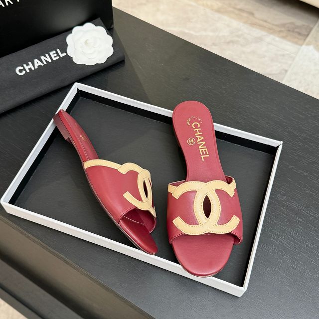 CC original lambskin mules CH00299