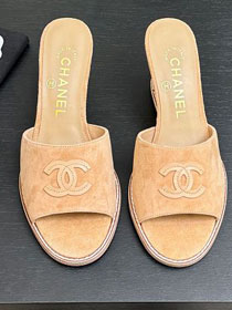 CC original suede calfskin 100mm sandals CH00337