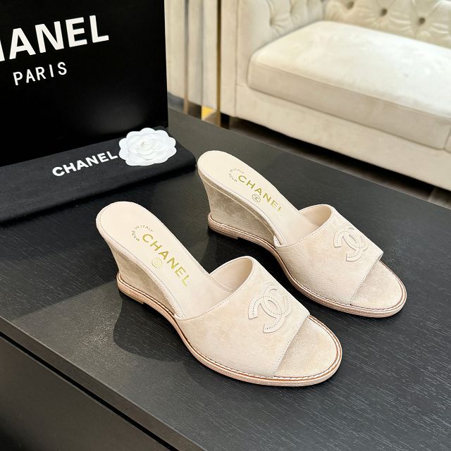 CC original suede calfskin 100mm sandals CH00337