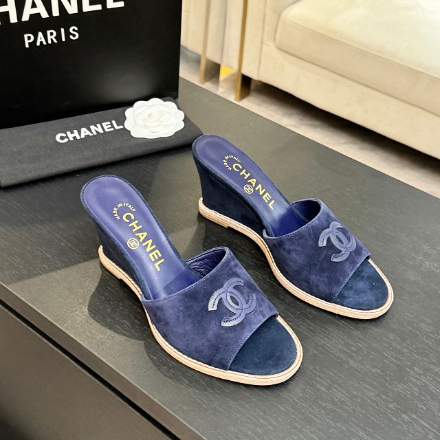 CC original suede calfskin 100mm sandals CH00337