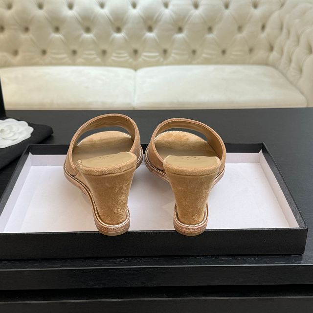 CC original suede calfskin 100mm sandals CH00337