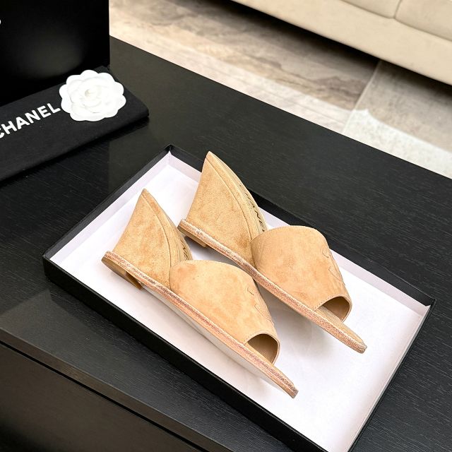 CC original suede calfskin 100mm sandals CH00337