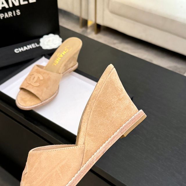 CC original suede calfskin 100mm sandals CH00337