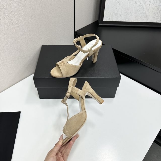 CC original suede calfskin 90mm sandals CH00329
