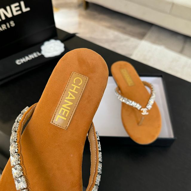 CC original suede calfskin thongs CH00325