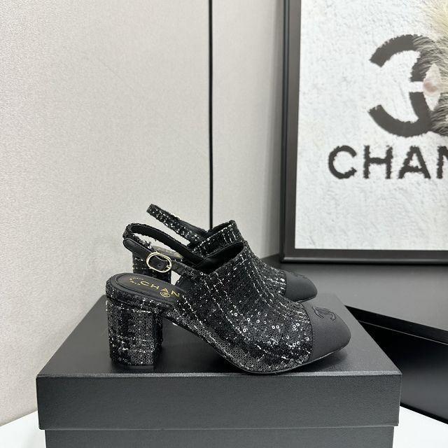 CC original tweed 65mm sandals CH00309