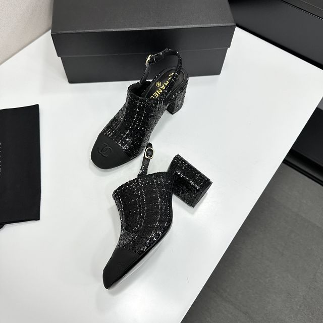 CC original tweed 65mm sandals CH00309