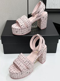 CC original tweed 95mm sandals CH00318