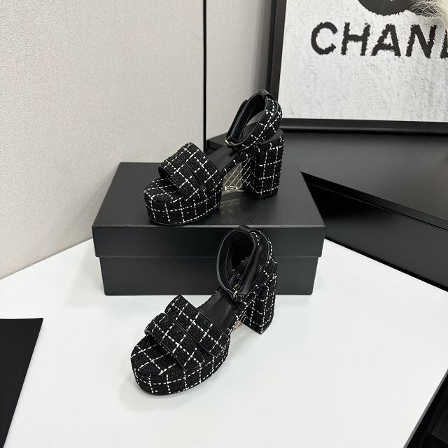 CC original tweed 95mm sandals CH00318