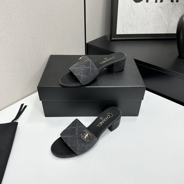 CC original denim 40mm mules CH00364