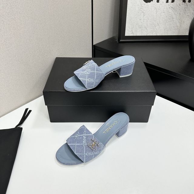 CC original denim 40mm mules CH00364