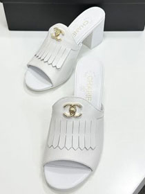 CC original lambskin 65mm mules CH00368