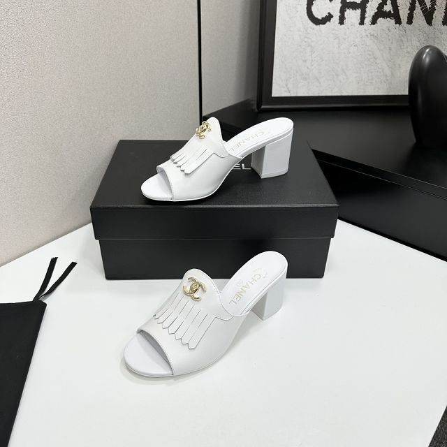 CC original lambskin 65mm mules CH00368