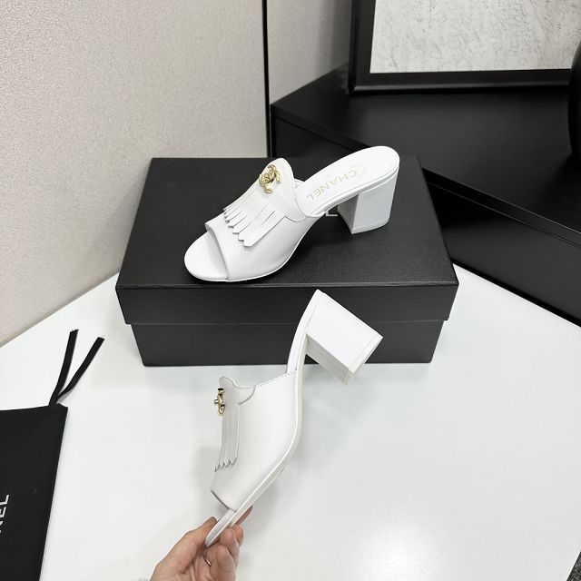 CC original lambskin 65mm mules CH00368