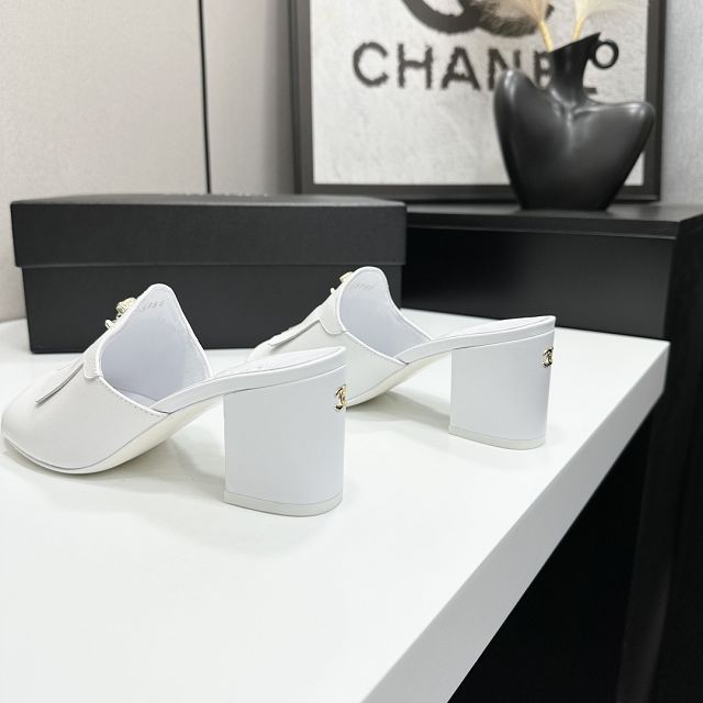 CC original lambskin 65mm mules CH00368