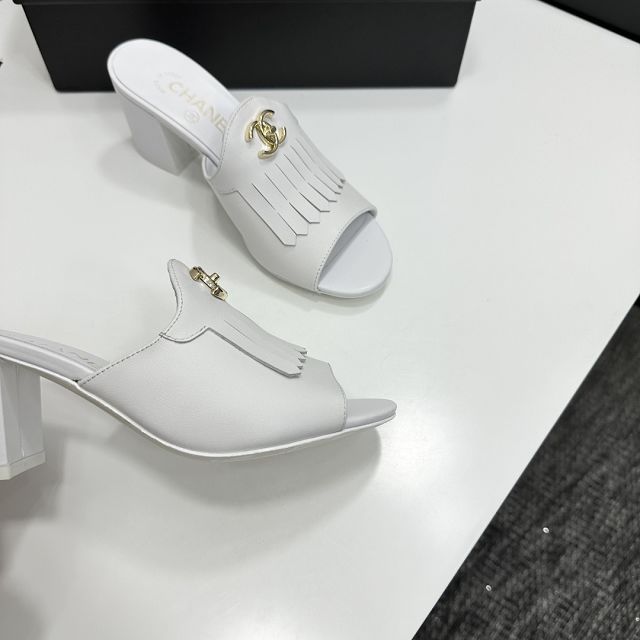 CC original lambskin 65mm mules CH00368