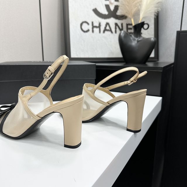 CC original mesh 90mm slingbacks CH00358