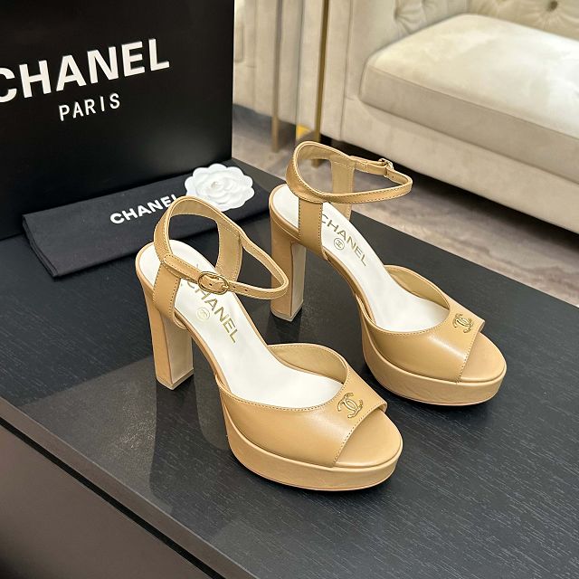 CC original suede calfskin 110mm sandals CH00356