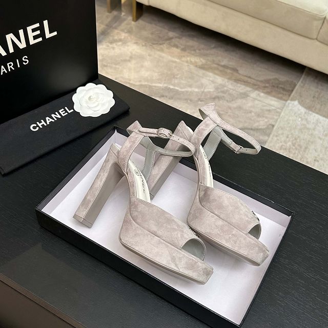 CC original suede calfskin 110mm sandals CH00356