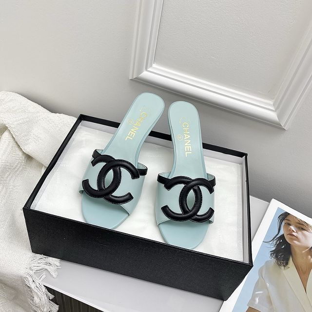 CC original lambskin 35mm mules CH00421