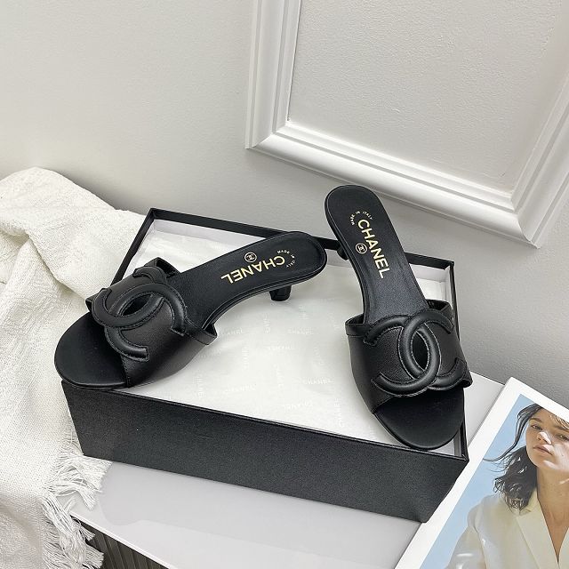 CC original lambskin 35mm mules CH00421