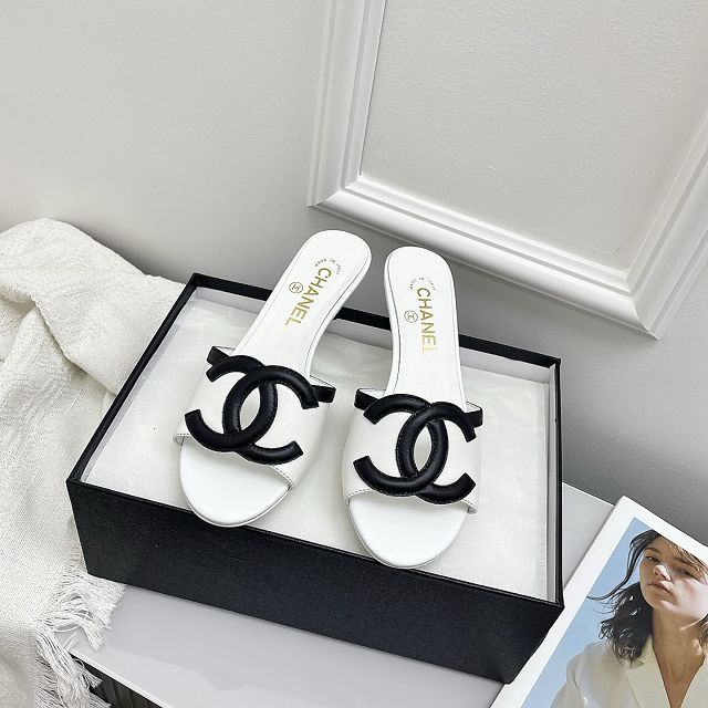 CC original lambskin 35mm mules CH00421