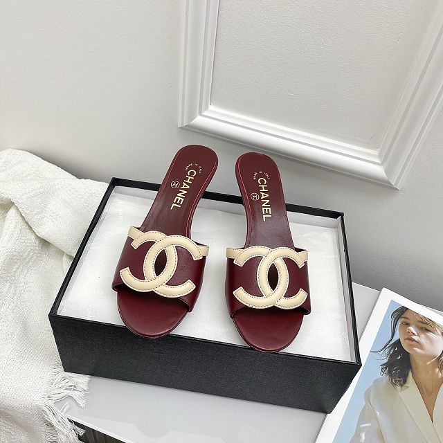 CC original lambskin 35mm mules CH00421