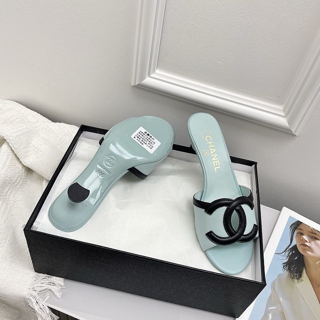 CC original lambskin 35mm mules CH00421