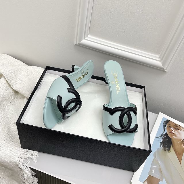 CC original lambskin 35mm mules CH00421