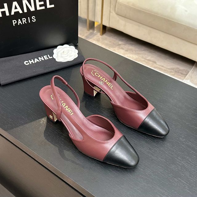 CC original lambskin 65mm slingbacks CH00419