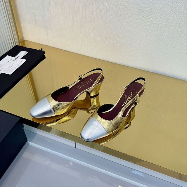 CC original lambskin 65mm slingbacks CH00425