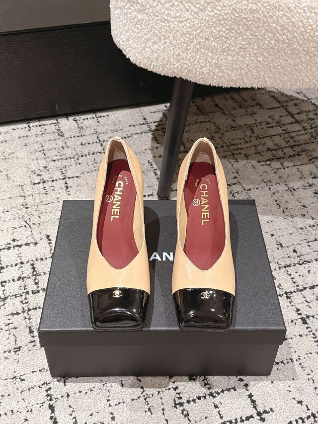 CC original lambskin 90mm pumps CH00402