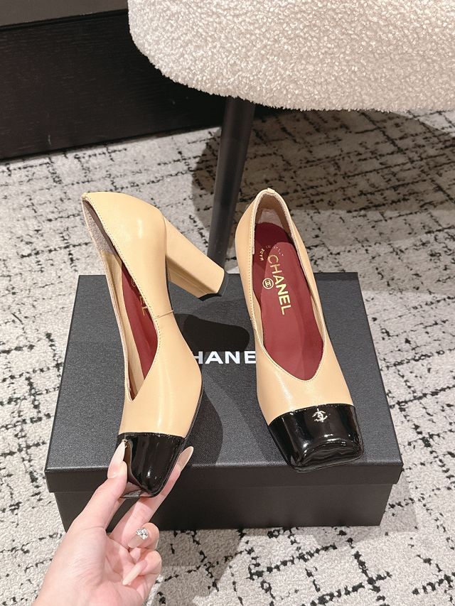 CC original lambskin 90mm pumps CH00402