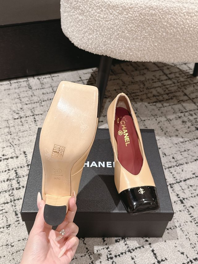 CC original lambskin 90mm pumps CH00402